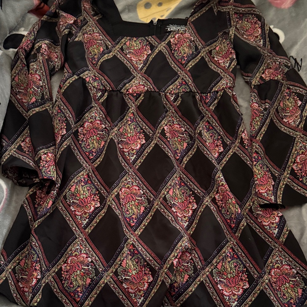 Almost Famous Black Floral Dress